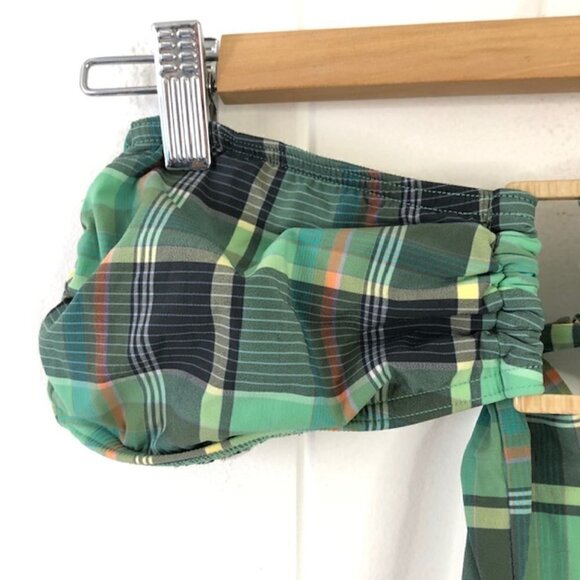 GapBody Green Plaid Bandeau (no padding) - Picture 5 of 10